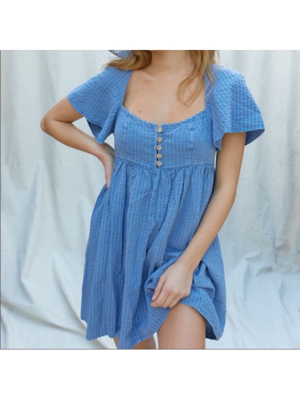 Urban Outfitters Saturday Morning Frock Dress Blue - Picture 12 of 14